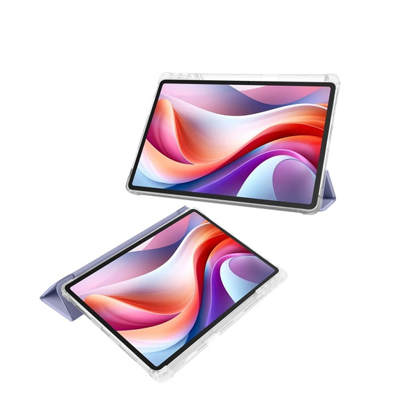 Pouzdro pro Lenovo Tab M11, Smartcase Hybrid, se slotem na stylus, fialové