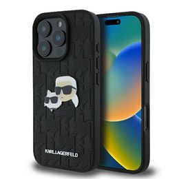 Pouzdro Karl Lagerfeld Hardcase Monogram Karl & Choupette Head Pin pro iPhone 16 Pro