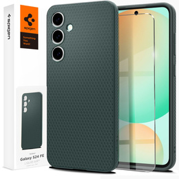 Pouzdro Spigen pro Samsung Galaxy S24 FE, Liquid Air, zelené + 9H tvrzené sklo