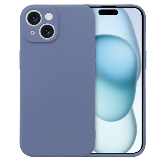 Pouzdro pro iPhone 15 Plus, Silicone Lite, šedé