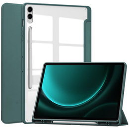 Pouzdro pro Samsung Galaxy Tab S9 FE+ Plus, Smartcase Hybrid, se slotem na stylus, zelené