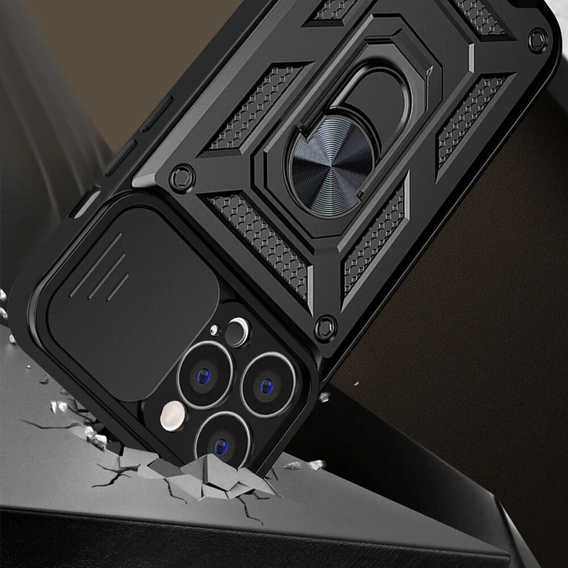Pouzdro pro iPhone 14 Pro, CamShield Slide, černé