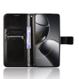 Klopové pouzdro pro Xiaomi 14T Pro, Crazy Horse Wallet, černé