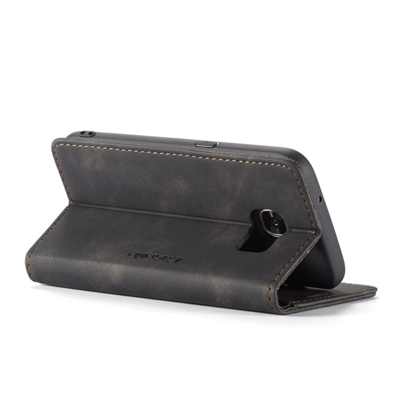Pouzdro CASEME pro Samsung Galaxy S7, Leather Wallet Case, černé
