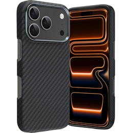 Pouzdro pro iPhone 17 Pro, Carbon Fiber, pro MagSafe, černé