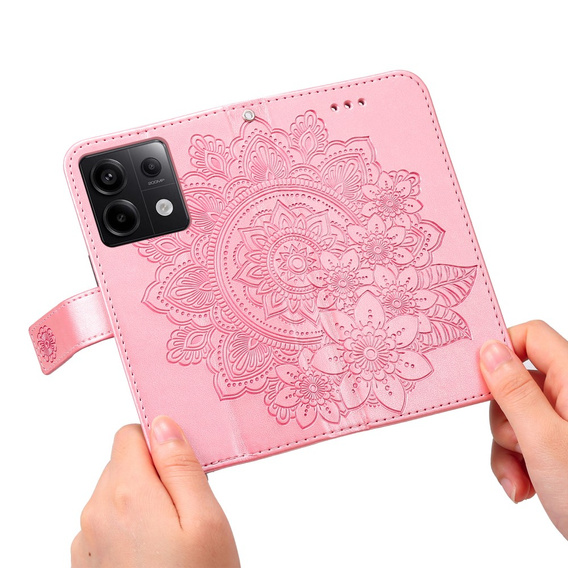 Klopové pouzdro pro Xiaomi Redmi Note 13 Pro 5G, Mandala, růžové rose gold