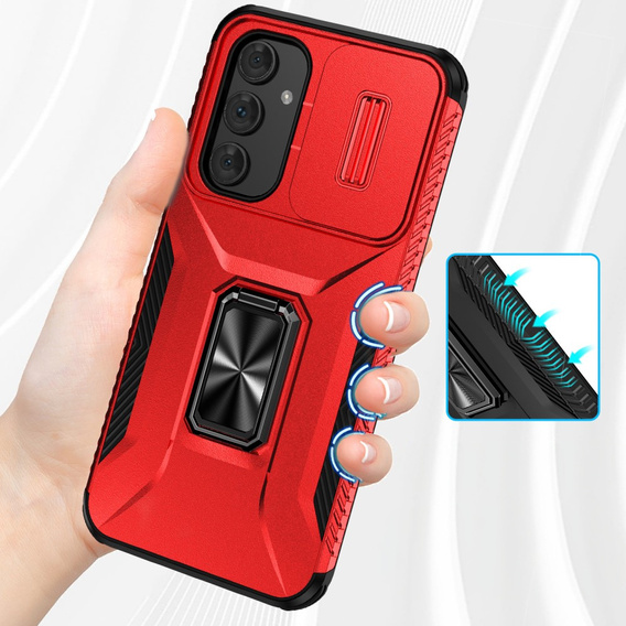 Pancéřové pouzdro pro Samsung Galaxy A54 5G, pancéřový kroužek Slide Ring, červené