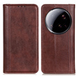 Flipové pouzdro pro Xiaomi 15 Ultra, Split Leather, hnědé