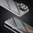 Pouzdro pro Samsung Galaxy S22 Ultra, Magnetic Dual Glass, stříbrné