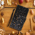 Klopové pouzdro pro Xiaomi Redmi 13C / Poco C65, Wallet, Stars, černé
