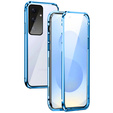 Pouzdro pro Samsung Galaxy S25, Magnetic Dual Glass, modré