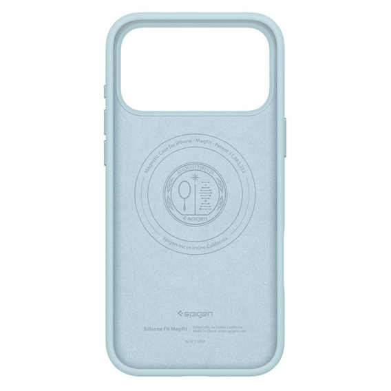 Spigen pouzdro pro iPhone 17 Pro, Silicone Fit MagSafe, Mute Blue