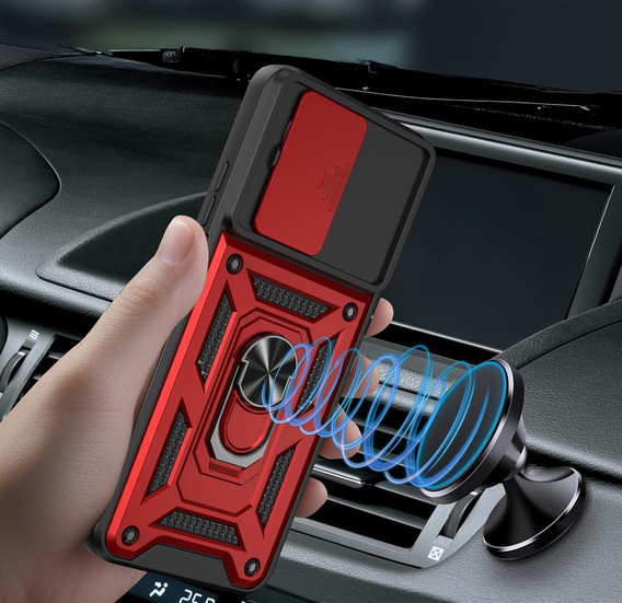 Pouzdro pro Xiaomi Poco X7 Pro 5G, CamShield Slide, červené