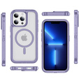 Pouzdro s rámečkem pro iPhone 13 Pro, pro MagSafe, transparentní / fialové