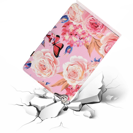 Pouzdro pro Lenovo Tab M10 Plus 10.6 Gen 3 125F/128F, flowers and butterfly