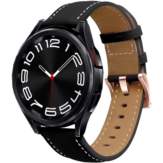 Univerzální kožený řemínek 20 mm, černý