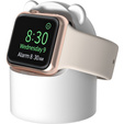 Silikonový nabíjecí stojánek pro Apple Watch 1/2/3/4/5/6/7/8/SE/Ultra, bílý