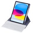 Pouzdro s klávesnicí pro iPad 11" 2025 A16 (11 gen.) / iPad 10.9" 2022 (10 gen.), Rotary 360° Leather, fialové