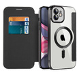 Klopové pouzdro pro iPhone 11, RFID Wallet MagSafe CamShield, černé