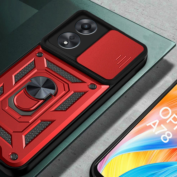Pouzdro pro Oppo A78 4G, CamShield Slide, červené