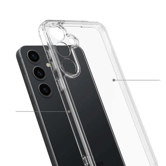 Pouzdro pro Samsung Galaxy S24+ Plus, Fusion Hybrid, s ochranou fotoaparátu, průhledné