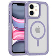 Pouzdro s rámečkem pro iPhone 11, pro MagSafe, transparentní / fialové