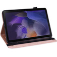 Pouzdro s klopou pro Samsung Galaxy Tab A8 10.5 SM-X200 SM-X205, flower, růžové rose gold
