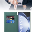 Klopové pouzdro pro Samsung Galaxy S25 Ultra, RFID Wallet MagSafe CamShield, zelené