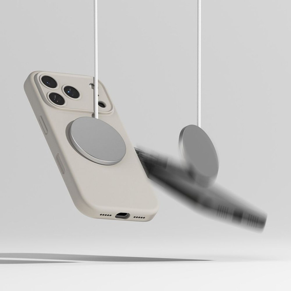 Pouzdro Ringke pro iPhone 17 Pro Max, silikonové magnetické pouzdro MagSafe, kámen