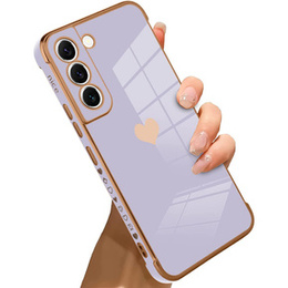 Pouzdro pro Samsung Galaxy S22, Electro heart, fialové