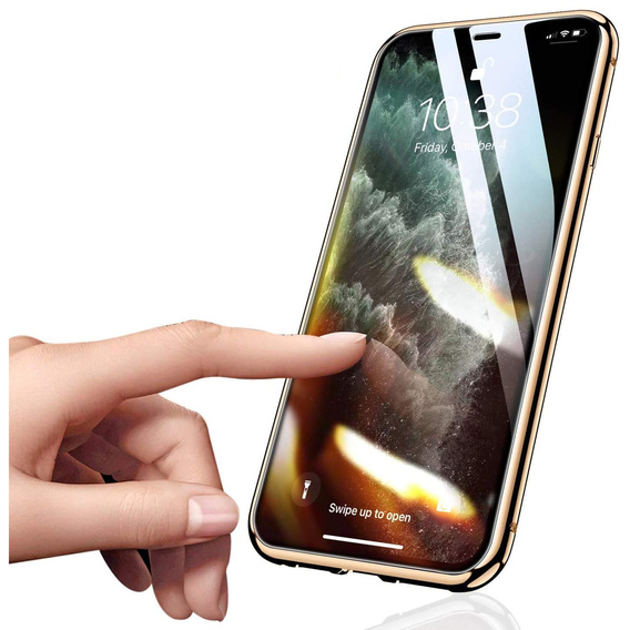 Pouzdro pro iPhone 12, Magnetic Dual Glass, zlaté