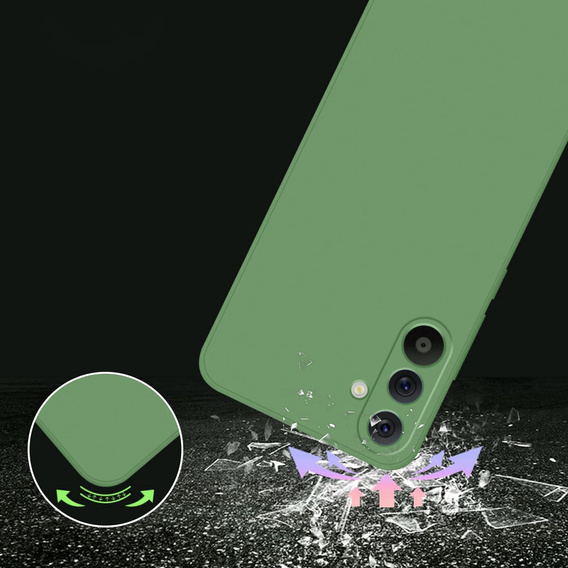 Pouzdro pro Samsung Galaxy A36 5G, Silicone Lite, zelené