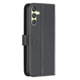 Klopové pouzdro pro Samsung Galaxy A25 5G, BINFEN Wallet, černé + 9H sklo 
