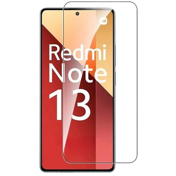 Pancéřové pouzdro pro Xiaomi Redmi Note 13 5G, CamShield Slide, červené + tvrzené sklo 9H