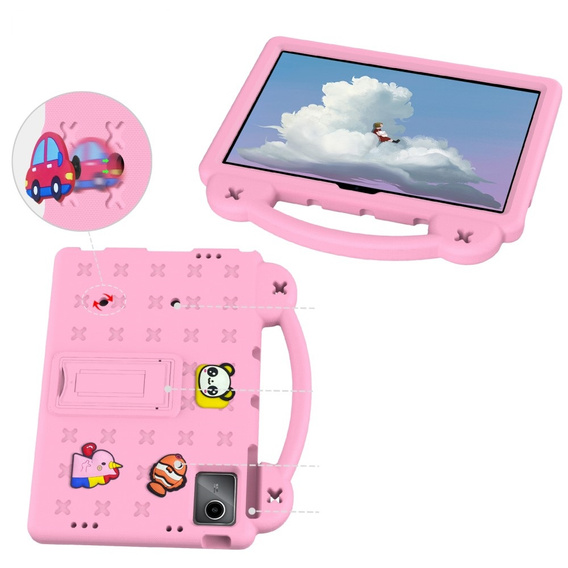 Dětské pouzdro pro Lenovo Tab M11, Cute Patterns, se stojánkem, růžové