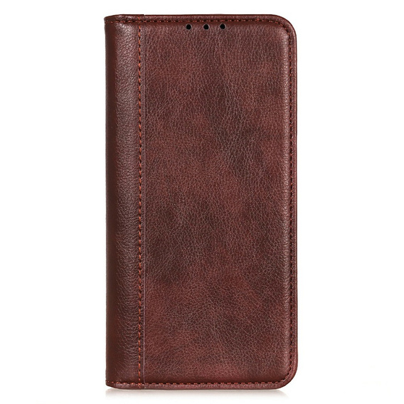 Pouzdro pro Samsung Galaxy A56, Wallet Litchi Leather, hnědé