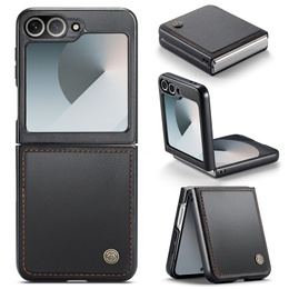 Pouzdro pro Samsung Galaxy Z Flip7 FE / Z Flip6, CASEME Litchi Leather, černé