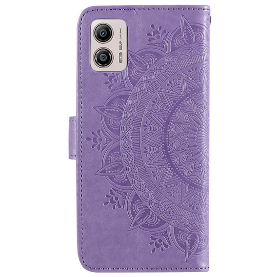 Klopové pouzdro pro Motorola Moto G53 5G, Mandala, fialové