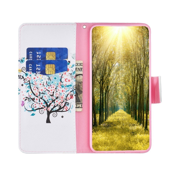 Flipové pouzdro pro Xiaomi 13T / 13T Pro / Redmi K60 Ultra, Wallet, colorful tree, bílé