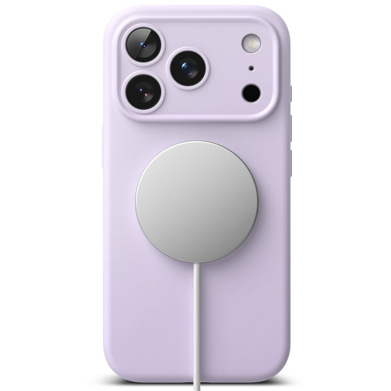Pouzdro Ringke pro iPhone 17 Pro Max, silikonové magnetické pouzdro MagSafe, světle fialové