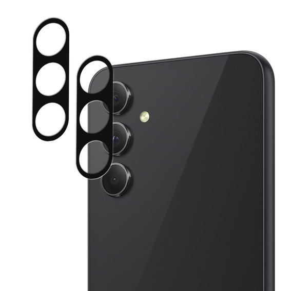 2x tvrzené sklo ERBORD pro kameru na Samsung Galaxy A34 5G, černé