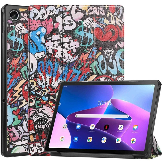 Pouzdro pro Lenovo Tab M10 Plus 10.6 Gen 3 TB-125F TB-128F, Smartcase, graffiti