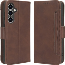 Klopové pouzdro pro Samsung Galaxy S23 FE, Card Slot, hnědé