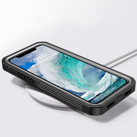 Pouzdro pro iPhone 12/12 Pro, Shockproof, s fólií, černé
