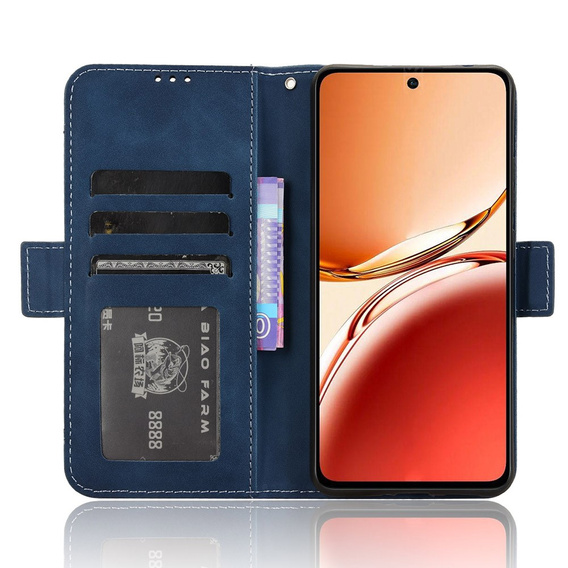 Klopové pouzdro pro Oppo Reno 12FS / 12F, Card Slot, námořnicky modré