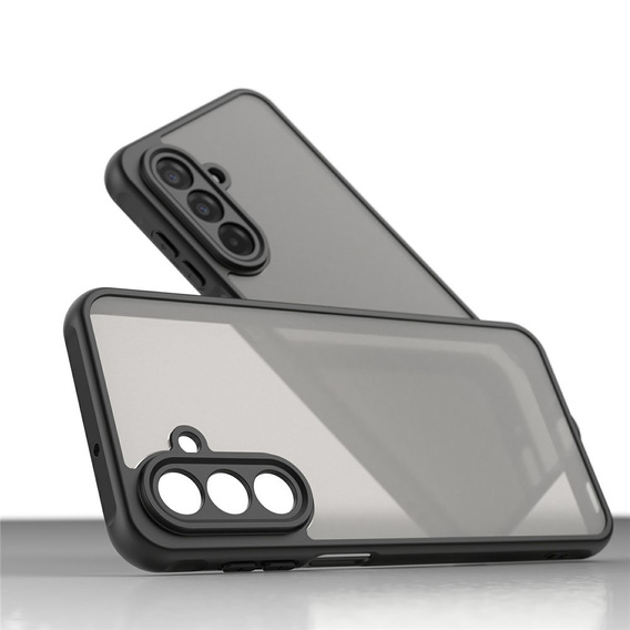 Matné pouzdro pro Samsung Galaxy A17 5G, kouřové s černými boky