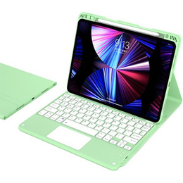 Pouzdro + klávesnice iPad 10.2 2021 / 2020 / 2019 / Air 10.5 2019, Leather Pen Slot TouchPad, světle zelené