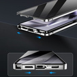 Pouzdro pro Samsung Galaxy S25 Ultra, Privacy Dual Glass, stříbrné