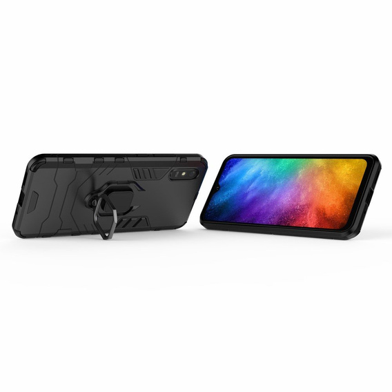 Pouzdro pro Xiaomi Redmi 9A, Kickstand Ring, černé