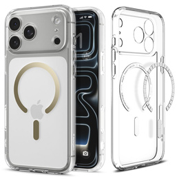 Pouzdro Spigen pro iPhone 17 Pro Max, Ultra Hybrid MagSafe, čiré / zlaté